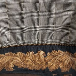 Echo plaid gold scroll standard pillow cases 0ne pair